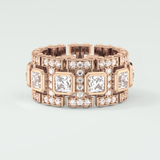 4.70 CT Princess and Round Moissanite Vintage Style Men's Wedding Band 13