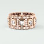 4.70 CT Princess and Round Moissanite Vintage Style Men's Wedding Band 15