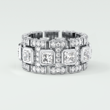 4.70 CT Princess and Round Moissanite Vintage Style Men's Wedding Band 8