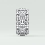 4.70 CT Princess and Round Moissanite Vintage Style Men's Wedding Band 10