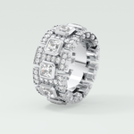 4.70 CT Princess and Round Moissanite Vintage Style Men's Wedding Band 11