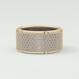 2.40 CT Multi Row Moissanite Diamond Men's Wedding Band 3