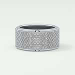 2.40 CT Multi Row Moissanite Diamond Men's Wedding Band 7