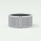 2.40 CT Multi Row Moissanite Diamond Men's Wedding Band 7