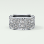 2.40 CT Multi Row Moissanite Diamond Men's Wedding Band 8