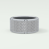 2.40 CT Multi Row Moissanite Diamond Men's Wedding Band 8
