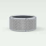 2.40 CT Multi Row Moissanite Diamond Men's Wedding Band 9