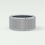 2.40 CT Multi Row Moissanite Diamond Men's Wedding Band 9