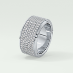 2.40 CT Multi Row Moissanite Diamond Men's Wedding Band 10