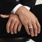 0.30 CT Elegant Round Moissanite Diamond Men's Wedding Band 23