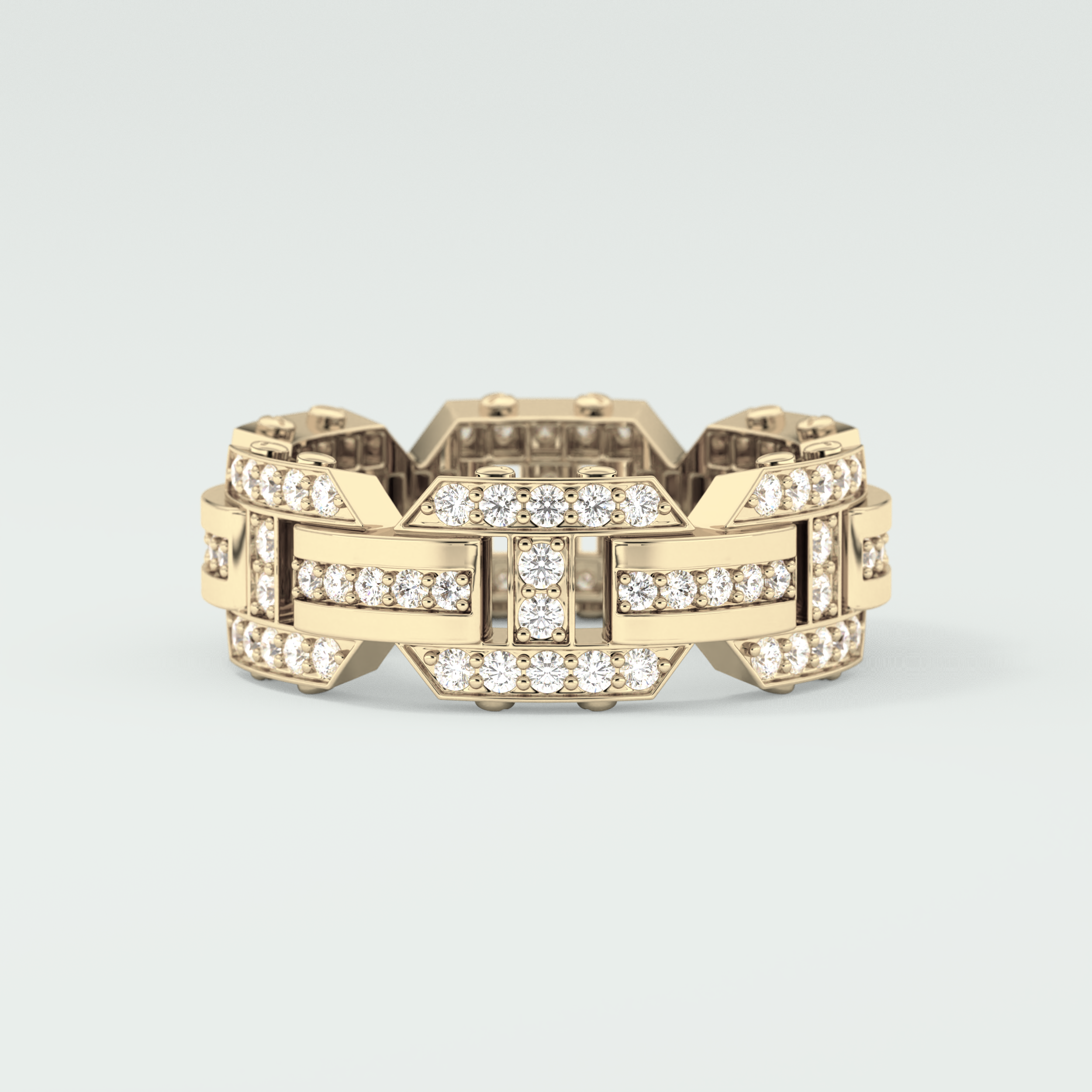 1.0 CT Round Shaped Moissanite Wedding Band For Men 1