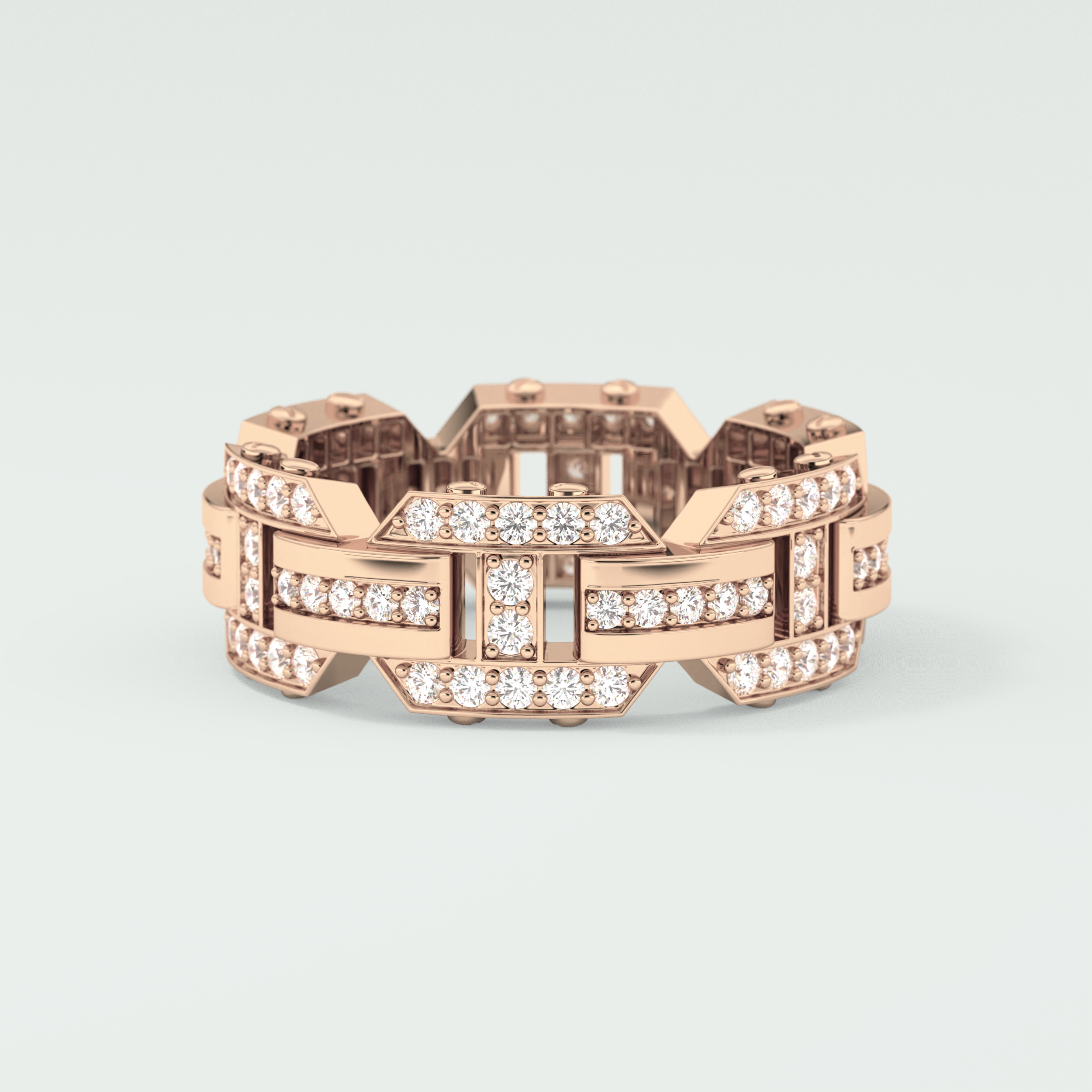 1.0 CT Round Shaped Moissanite Wedding Band For Men 14