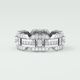 1.0 CT Round Shaped Moissanite Wedding Band For Men 7