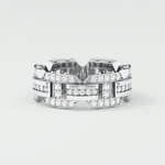1.0 CT Round Shaped Moissanite Wedding Band For Men 8