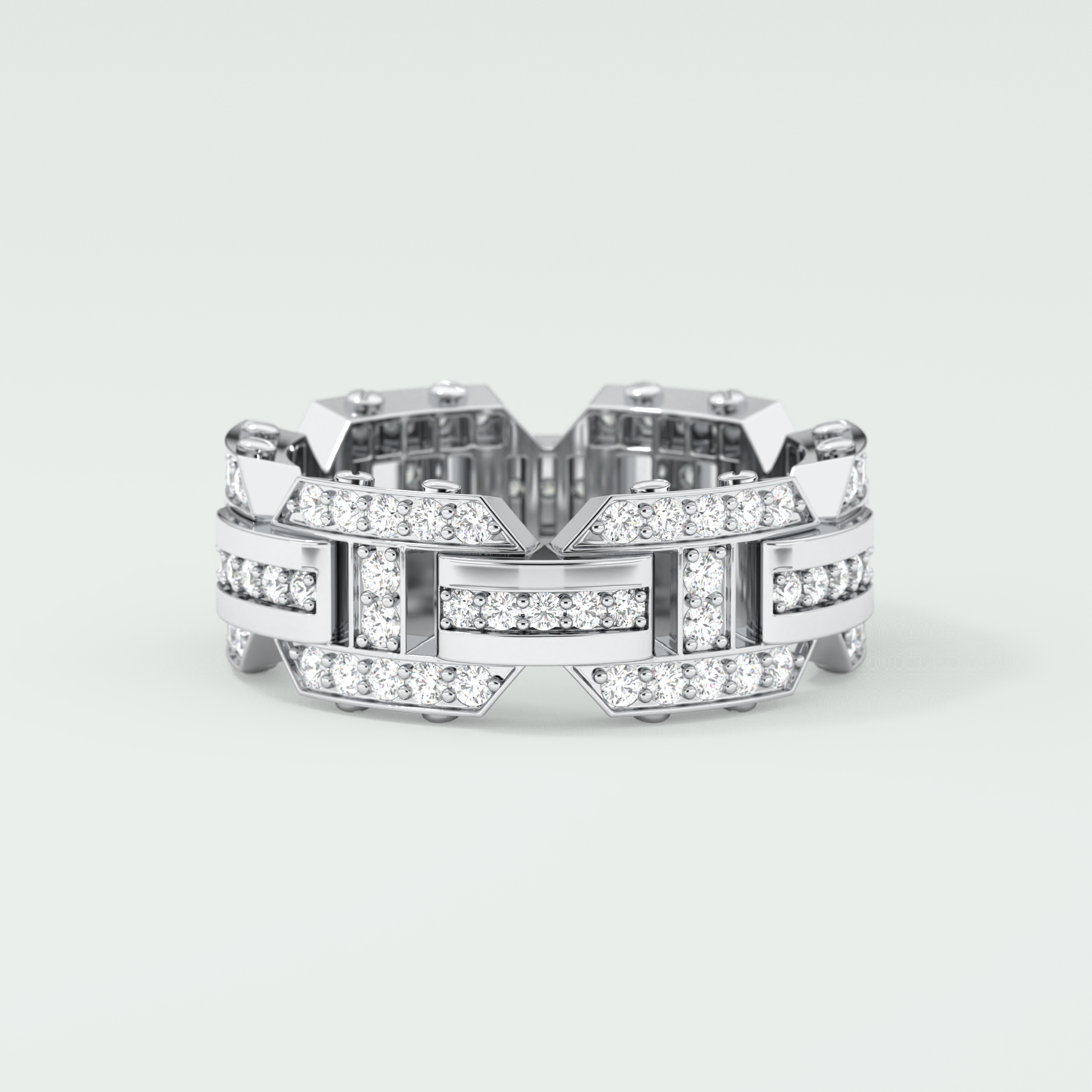 1.0 CT Round Shaped Moissanite Wedding Band For Men 8