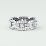 1.0 CT Round Shaped Moissanite Wedding Band For Men 9