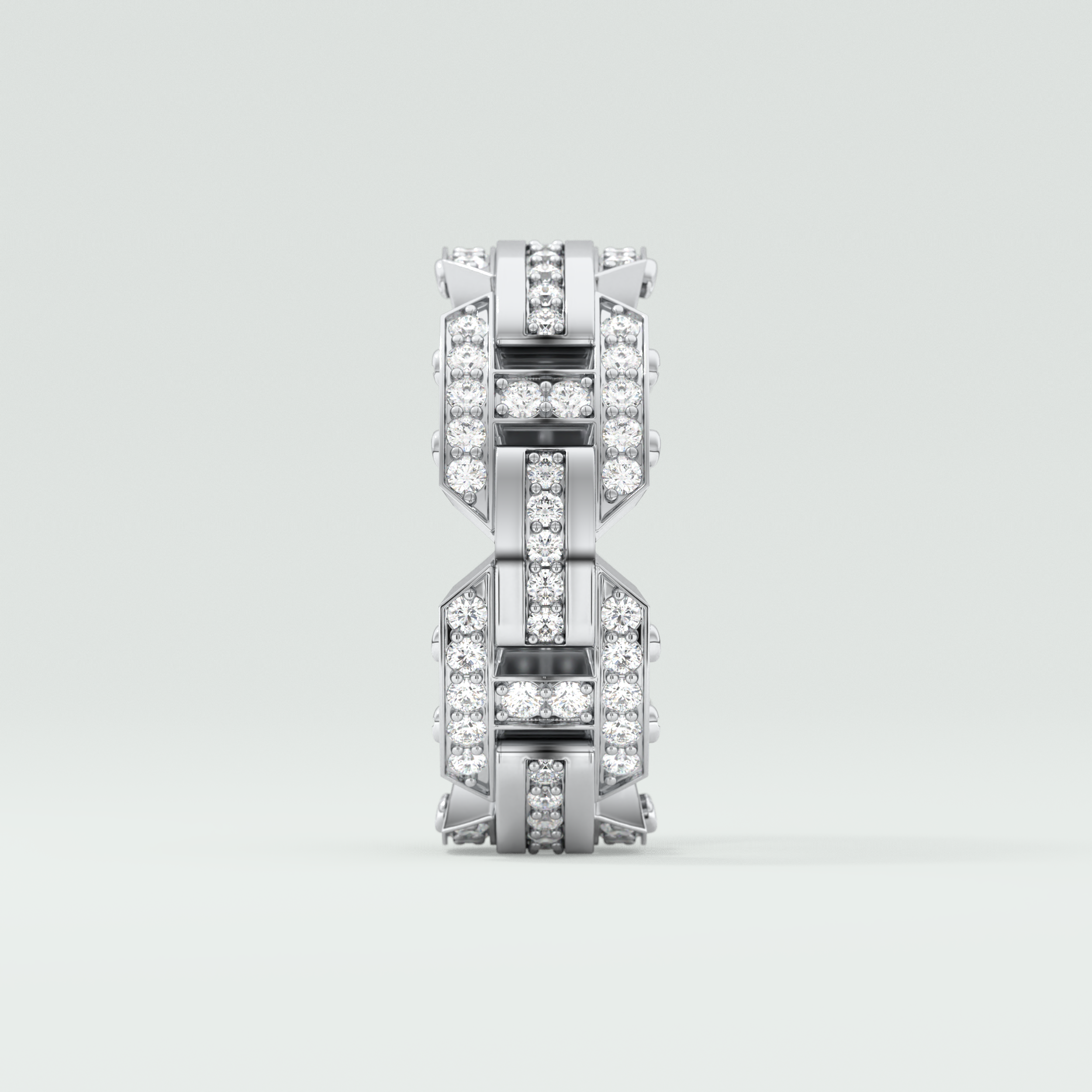 1.0 CT Round Shaped Moissanite Wedding Band For Men 10