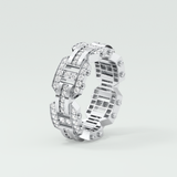 1.0 CT Round Shaped Moissanite Wedding Band For Men 11