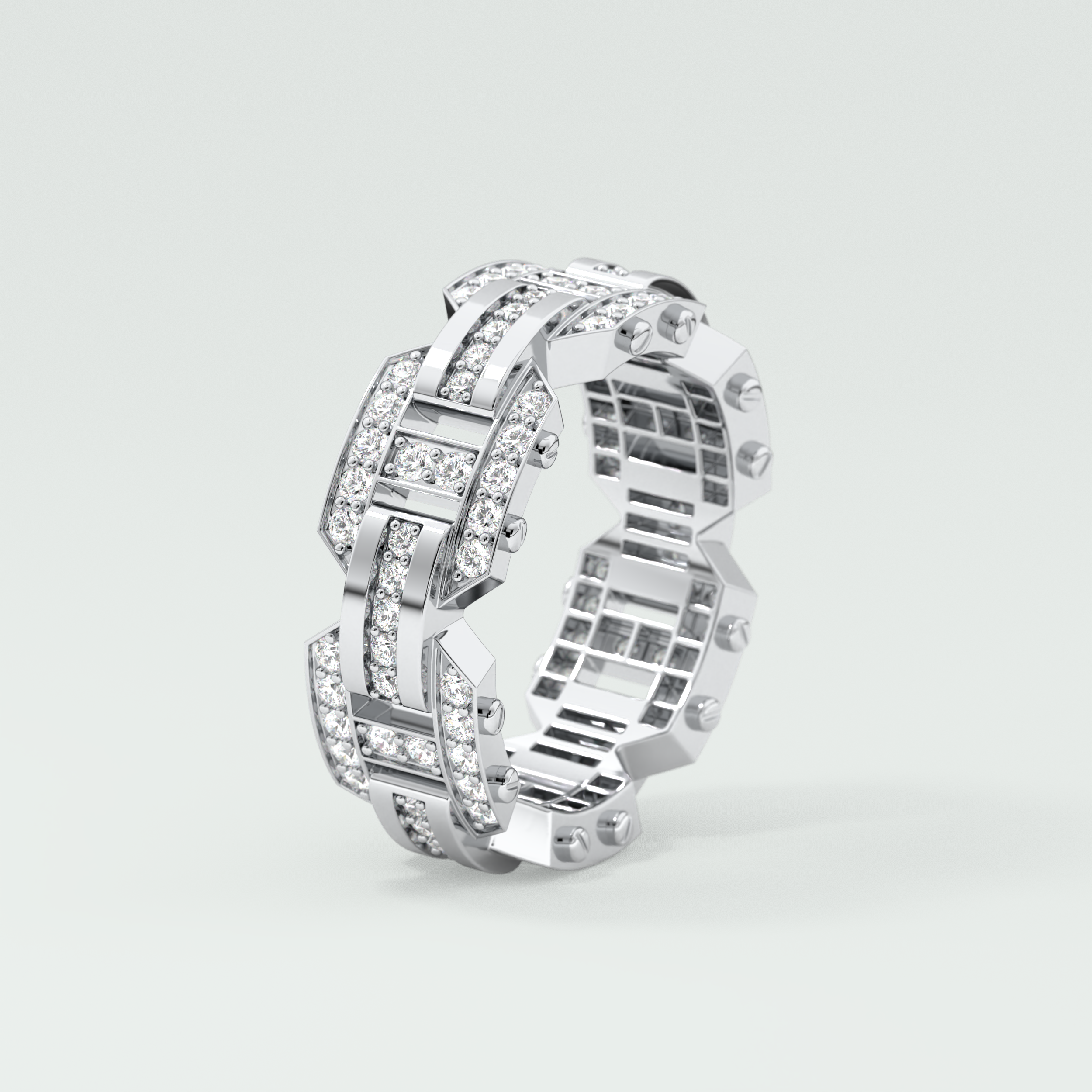 1.0 CT Round Shaped Moissanite Wedding Band For Men 11