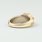0.45 CT Round Moissanite Diamond Channel Setting Band For Him 2