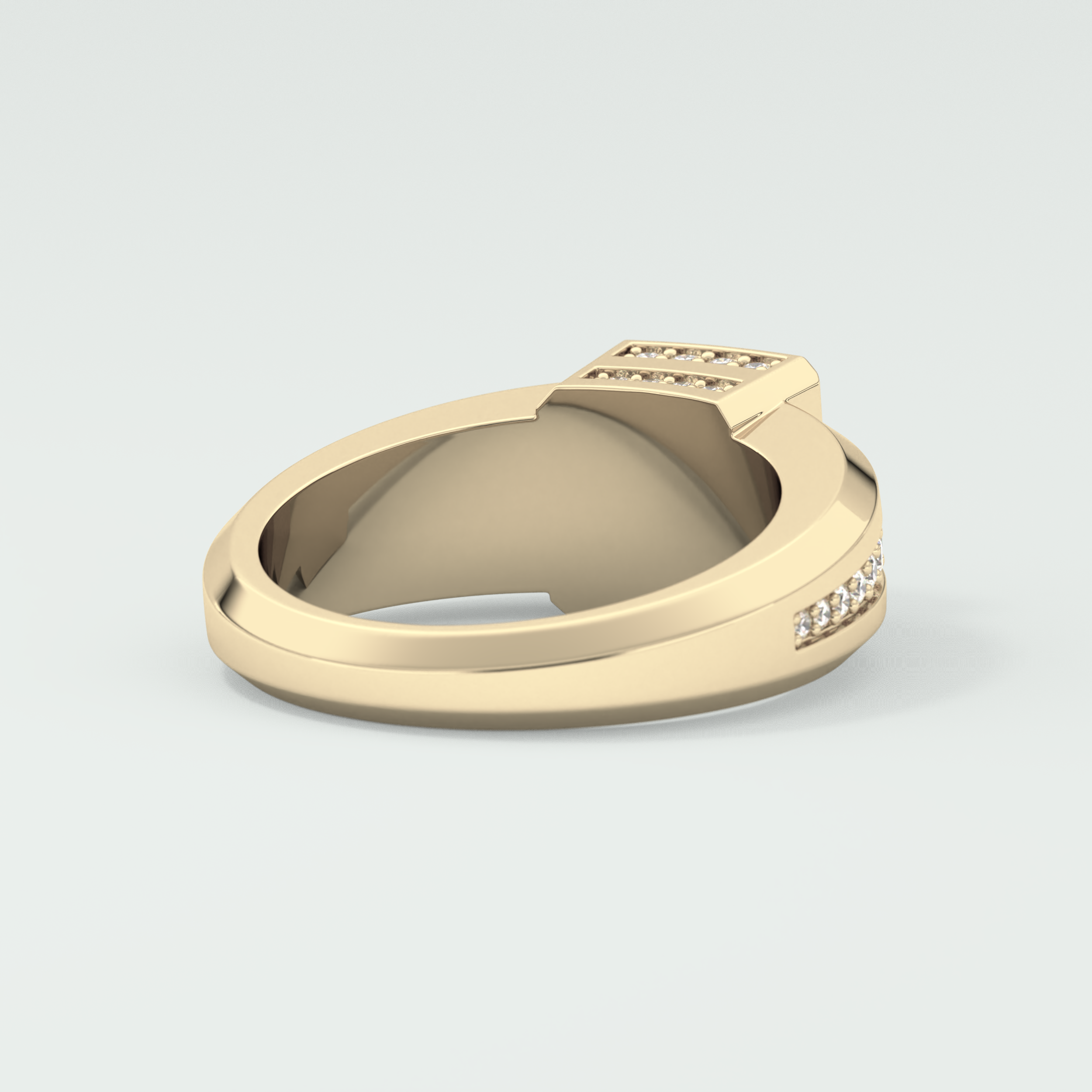 0.45 CT Round Moissanite Diamond Channel Setting Band For Him 2