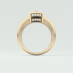 0.45 CT Round Moissanite Diamond Channel Setting Band For Him 5