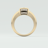 0.45 CT Round Moissanite Diamond Channel Setting Band For Him 5