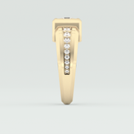 0.45 CT Round Moissanite Diamond Channel Setting Band For Him 6
