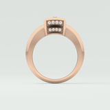 0.45 CT Round Moissanite Diamond Channel Setting Band For Him 16