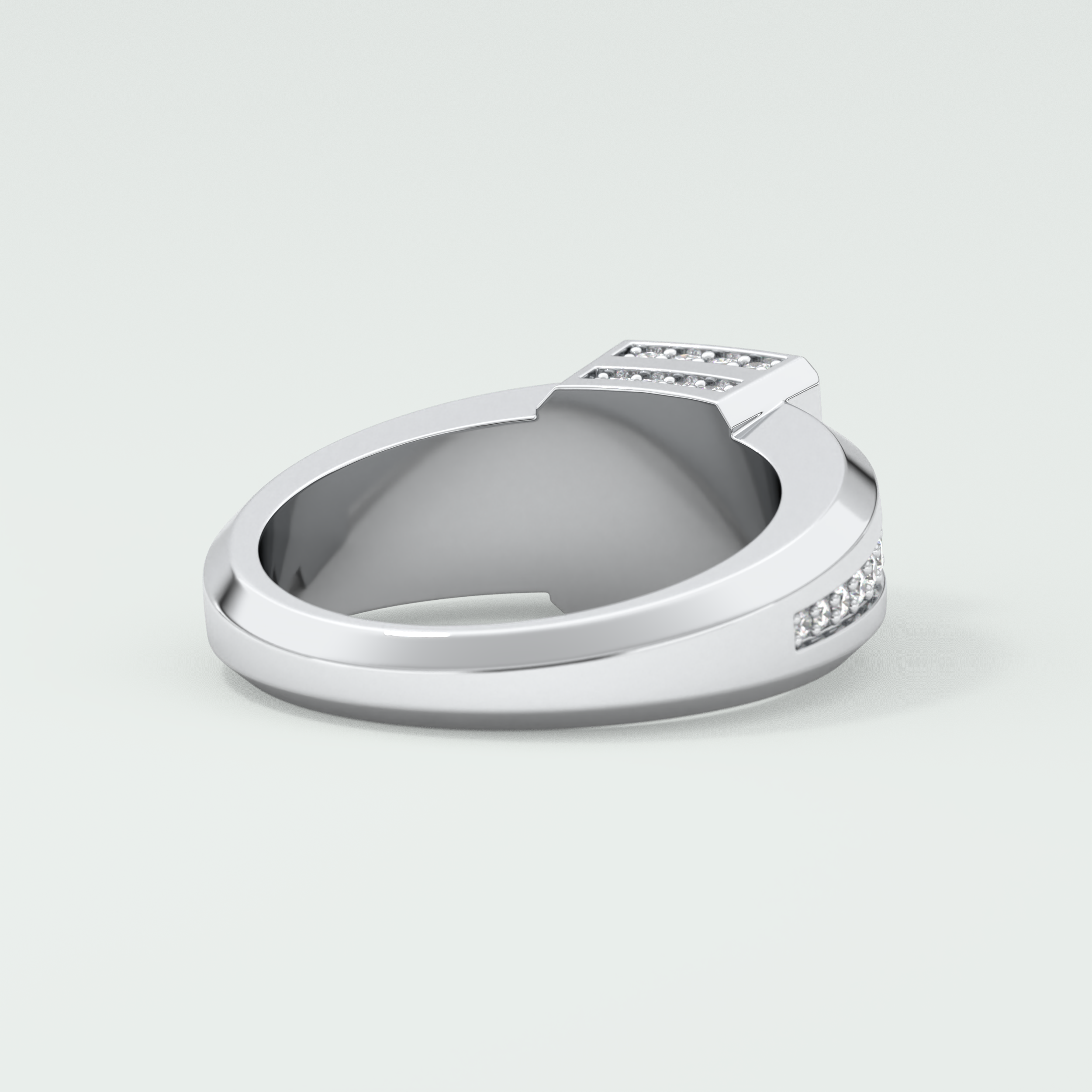 0.45 CT Round Moissanite Diamond Channel Setting Band For Him 8