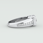 0.45 CT Round Moissanite Diamond Channel Setting Band For Him 9