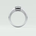 0.45 CT Round Moissanite Diamond Channel Setting Band For Him 11