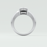 0.45 CT Round Moissanite Diamond Channel Setting Band For Him 11