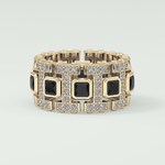 4.70 CT Black Princess Moissanite Diamond Band For Him 3