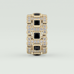 4.70 CT Black Princess Moissanite Diamond Band For Him 4
