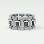 4.70 CT Black Princess Moissanite Diamond Band For Him 7