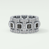 4.70 CT Black Princess Moissanite Diamond Band For Him 7