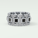 4.70 CT Black Princess Moissanite Diamond Band For Him 8