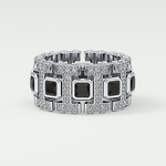 4.70 CT Black Princess Moissanite Diamond Band For Him 9
