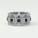 4.70 CT Black Princess Moissanite Diamond Band For Him 9