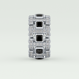 4.70 CT Black Princess Moissanite Diamond Band For Him 11