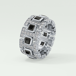 4.70 CT Black Princess Moissanite Diamond Band For Him 10
