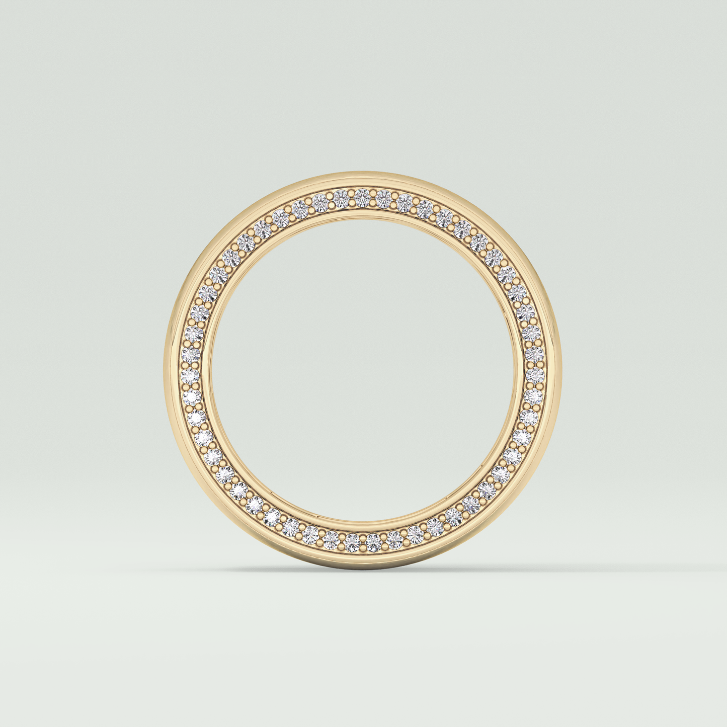 0.70 CT Polished Edged Moissanite Diamond Men's Wedding Band