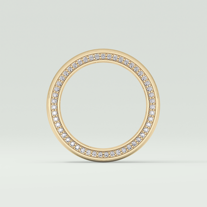 0.70 CT Polished Edged Moissanite Diamond Men's Wedding Band