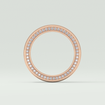 0.70 CT Polished Edged Moissanite Diamond Men's Wedding Band 18