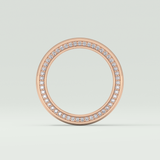 0.70 CT Polished Edged Moissanite Diamond Men's Wedding Band 18