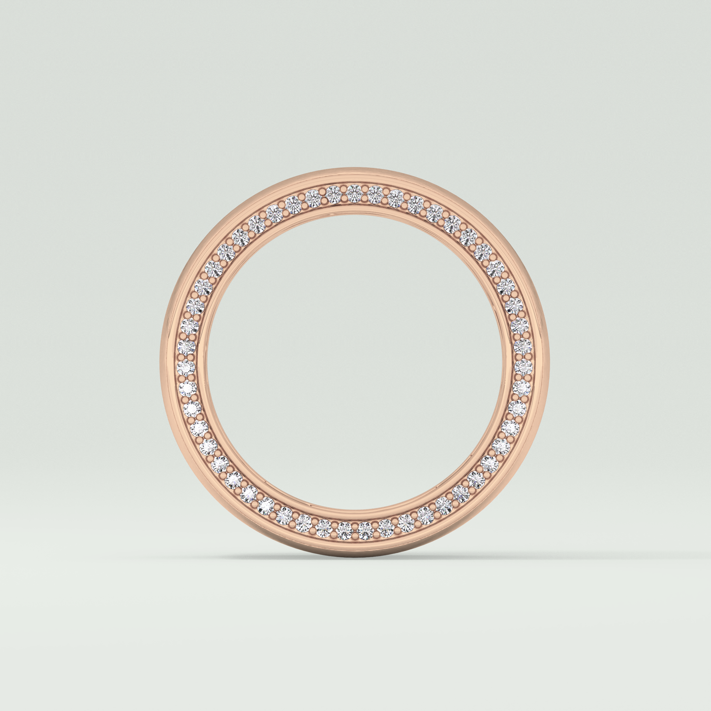 0.70 CT Polished Edged Moissanite Diamond Men's Wedding Band