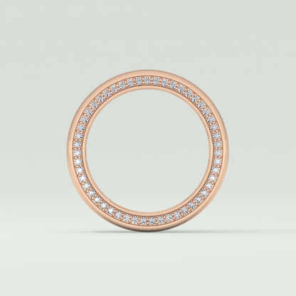 0.70 CT Polished Edged Moissanite Diamond Men's Wedding Band