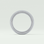 0.70 CT Polished Edged Moissanite Diamond Men's Wedding Band 12