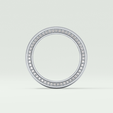 0.70 CT Polished Edged Moissanite Diamond Men's Wedding Band 12